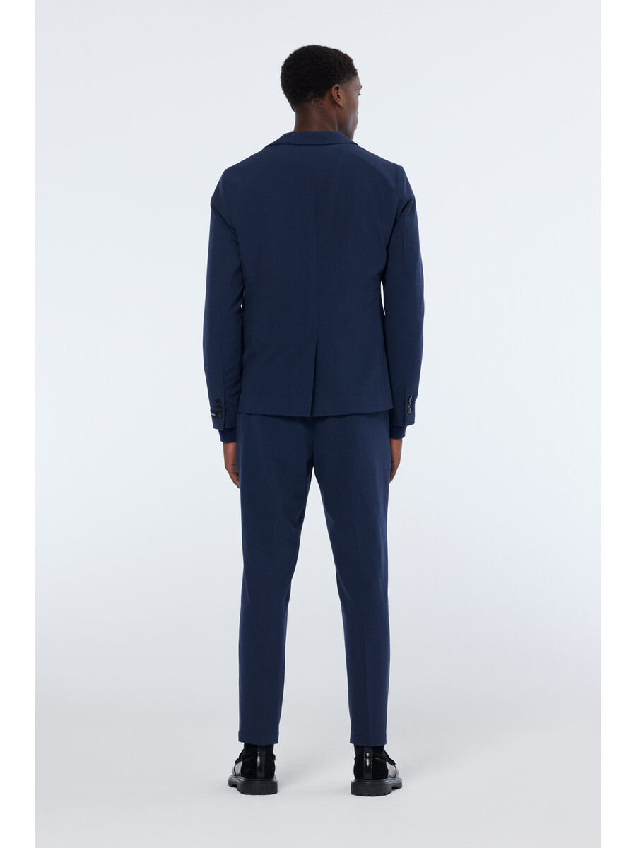 blazer de corte relajado con cuadros de seersucker y botonadura sencilla