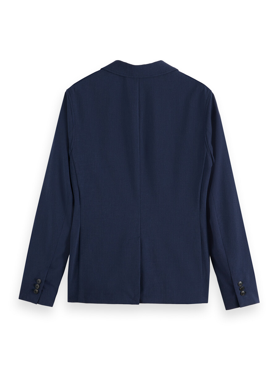 blazer de corte relajado con cuadros de seersucker y botonadura sencilla
