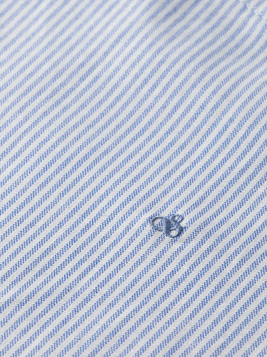 imprescindibles — camisa oxford a rayas para novia