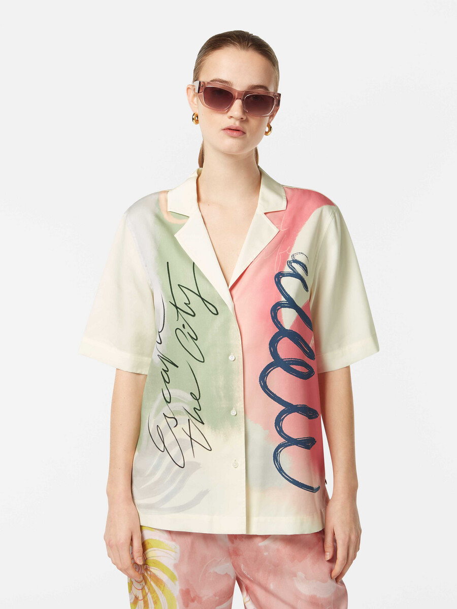 camisa de manga corta estampada