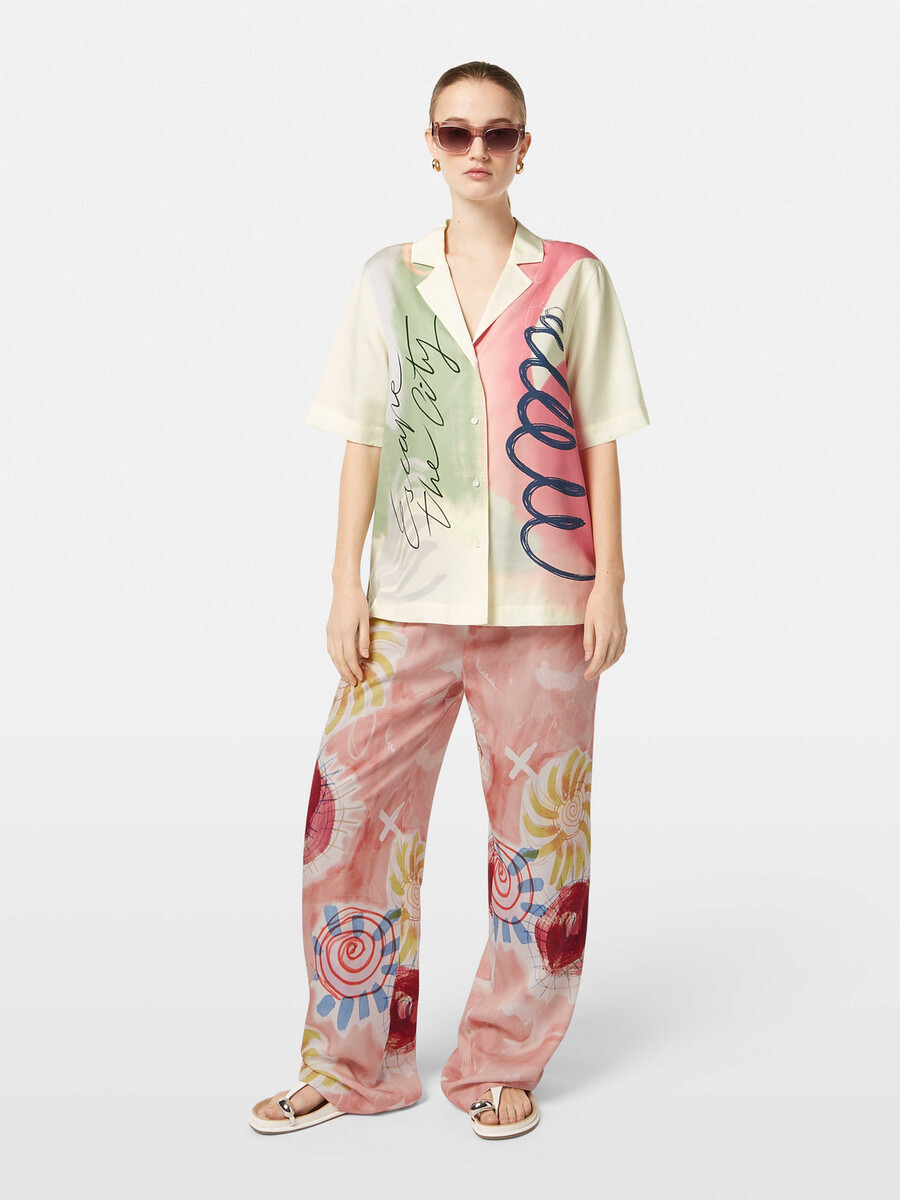 camisa de manga corta estampada