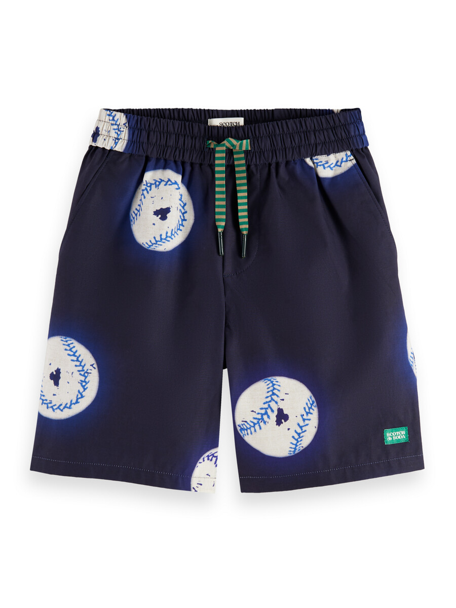 shorts de baño con estampado de béisbol para niño