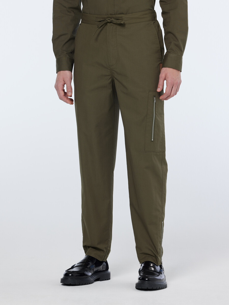 pantalón cargo de algodón antidesgarro de corte recto