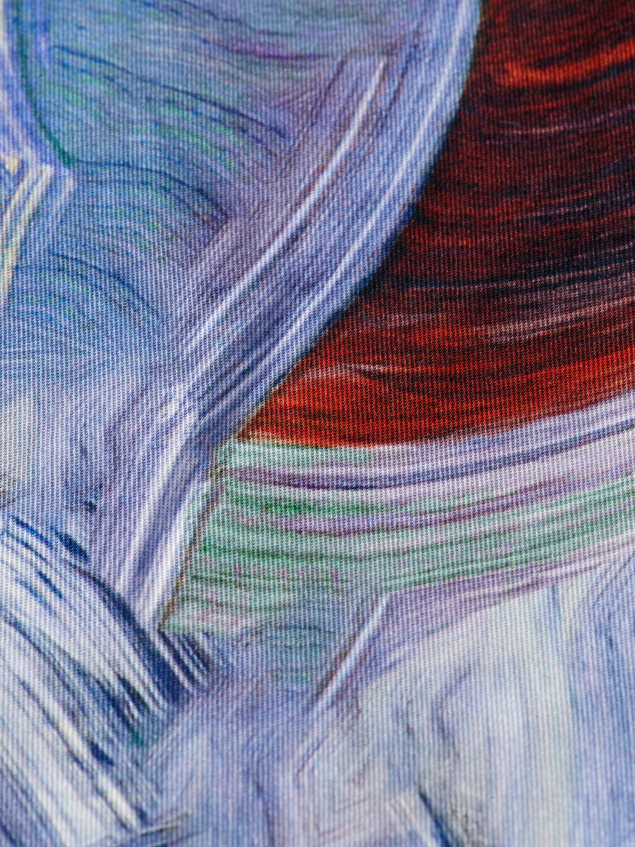 camisa de corte relajado con estampado abstracto