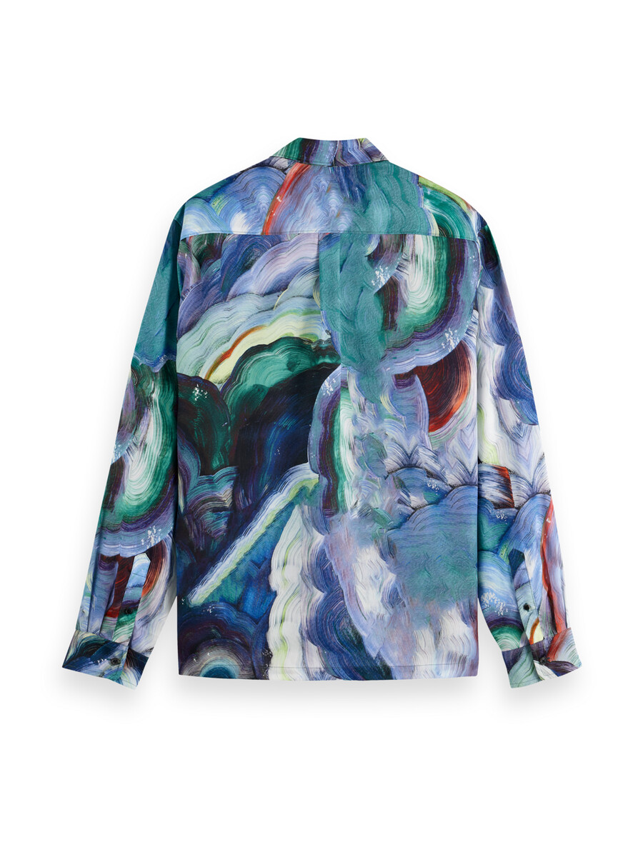 camisa de corte relajado con estampado abstracto