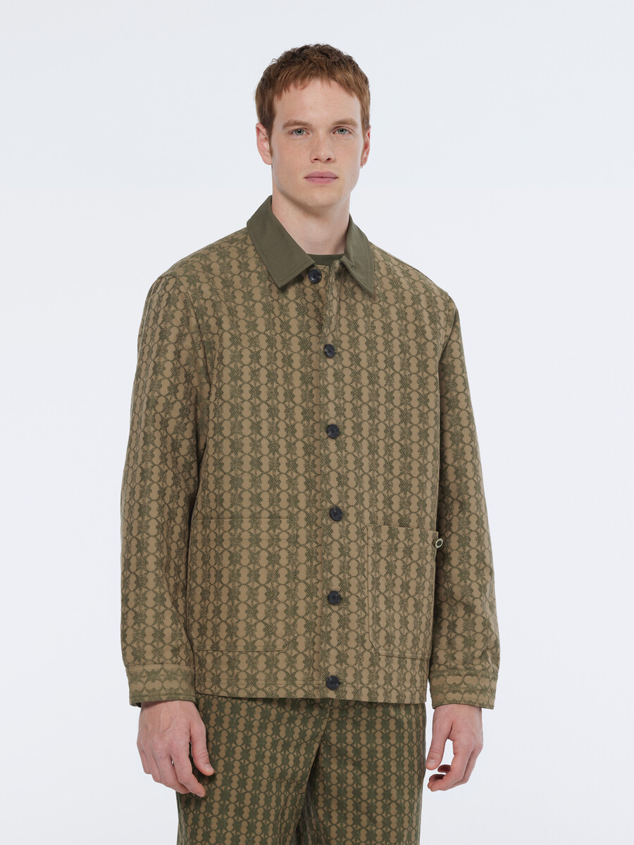 chaqueta de mezcla de algodón jacquard