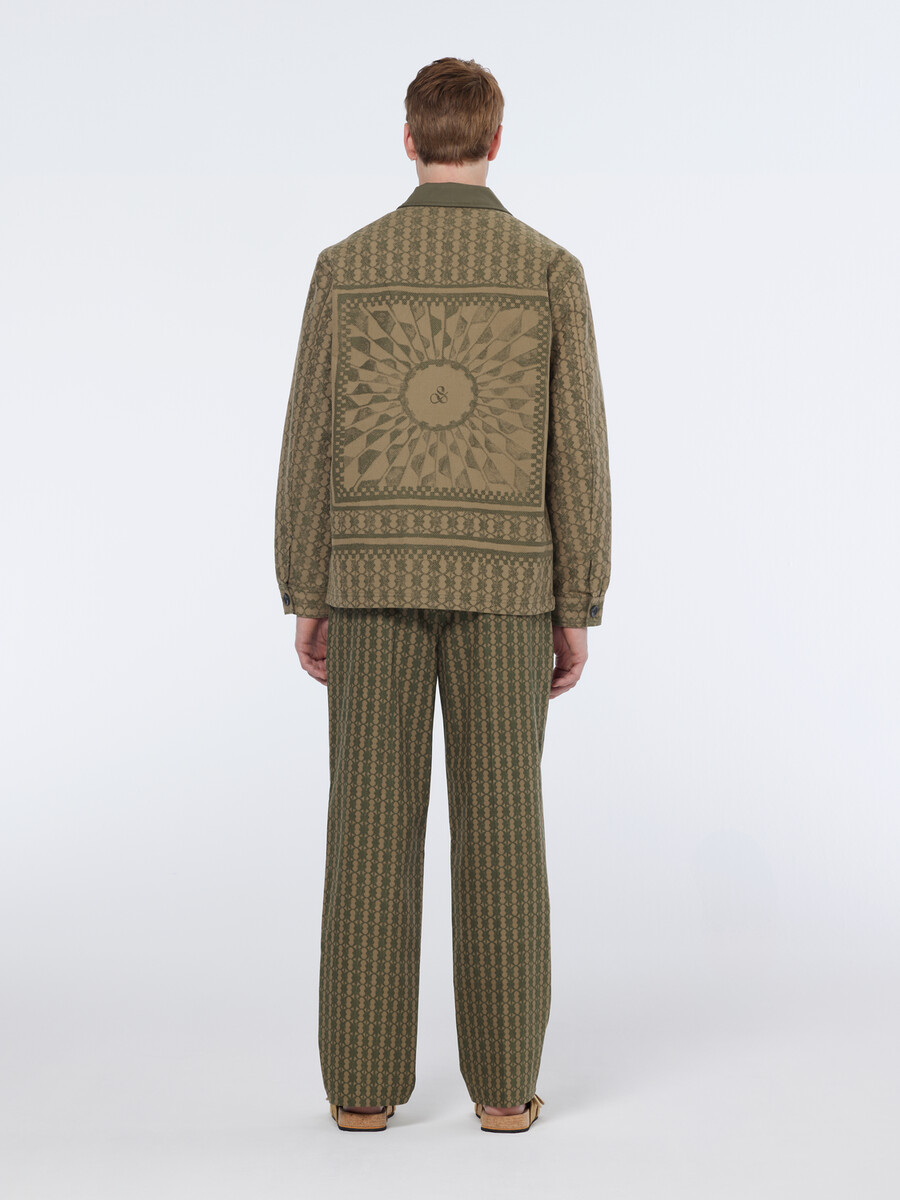 chaqueta de mezcla de algodón jacquard