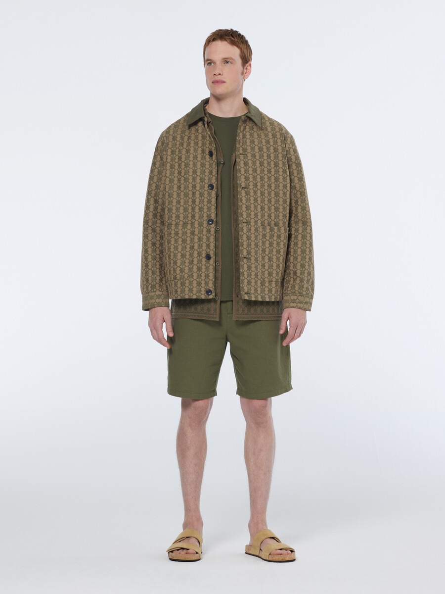 chaqueta de mezcla de algodón jacquard