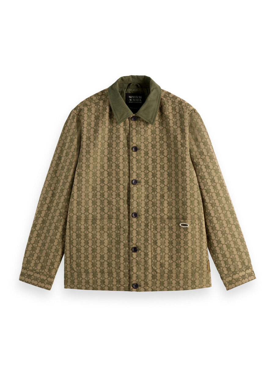 chaqueta de mezcla de algodón jacquard