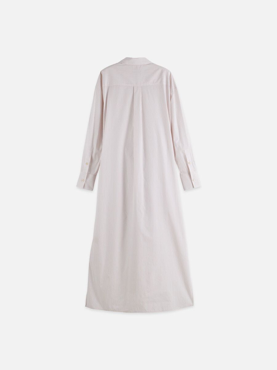 vestido camisero de corte relajado con lazo
