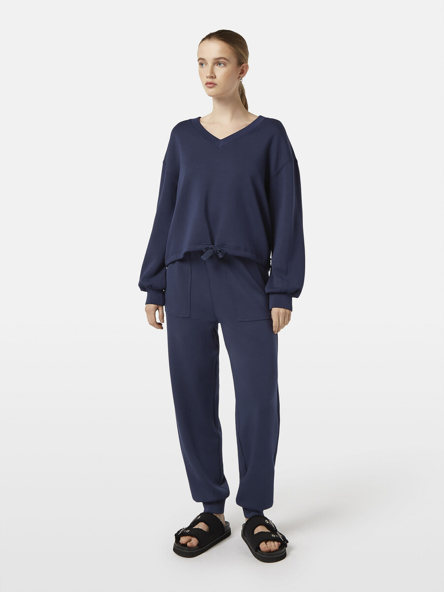 sudadera modal con cuello en v