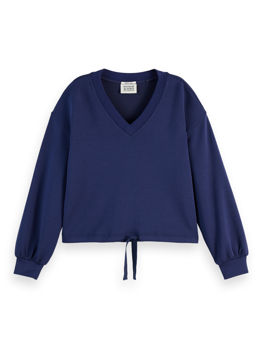 sudadera modal con cuello en v
