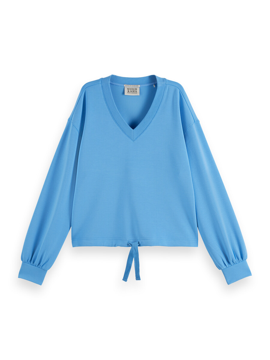 sudadera modal con cuello en v