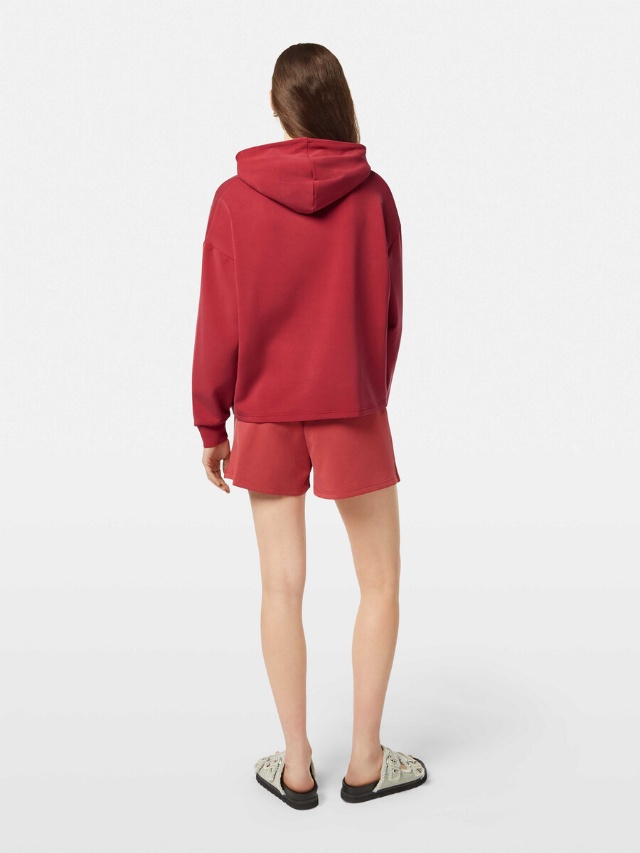 sudadera con capucha de tencel con dobladillo retorcido