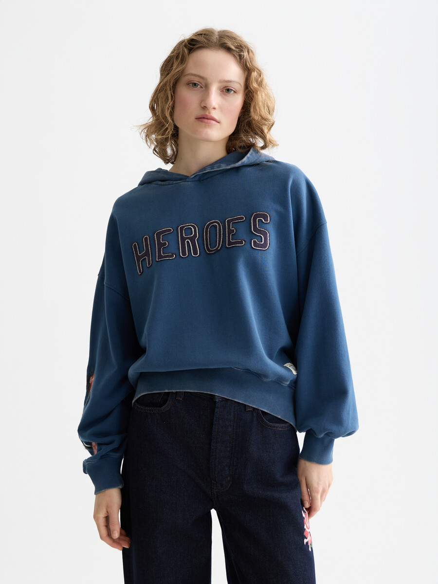 sudadera con capucha con ilustraciones lavadas del 40.º aniversario