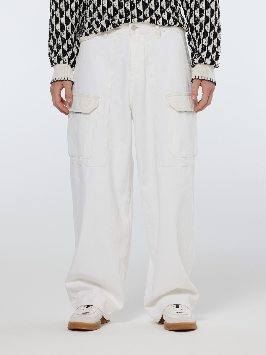 vaqueros cargo holgados the daze blanco descolorido
