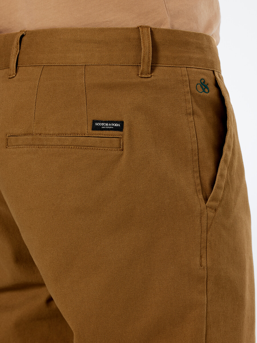 chino de mezcla de algodón lavado stuart