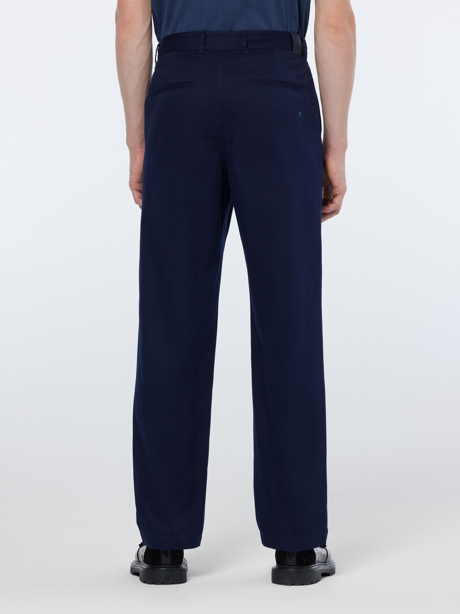 chino de sarga de algodón de corte recto