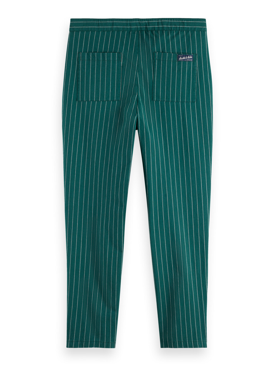 pantalón deportivo de raya diplomática de mezcla de algodón fave