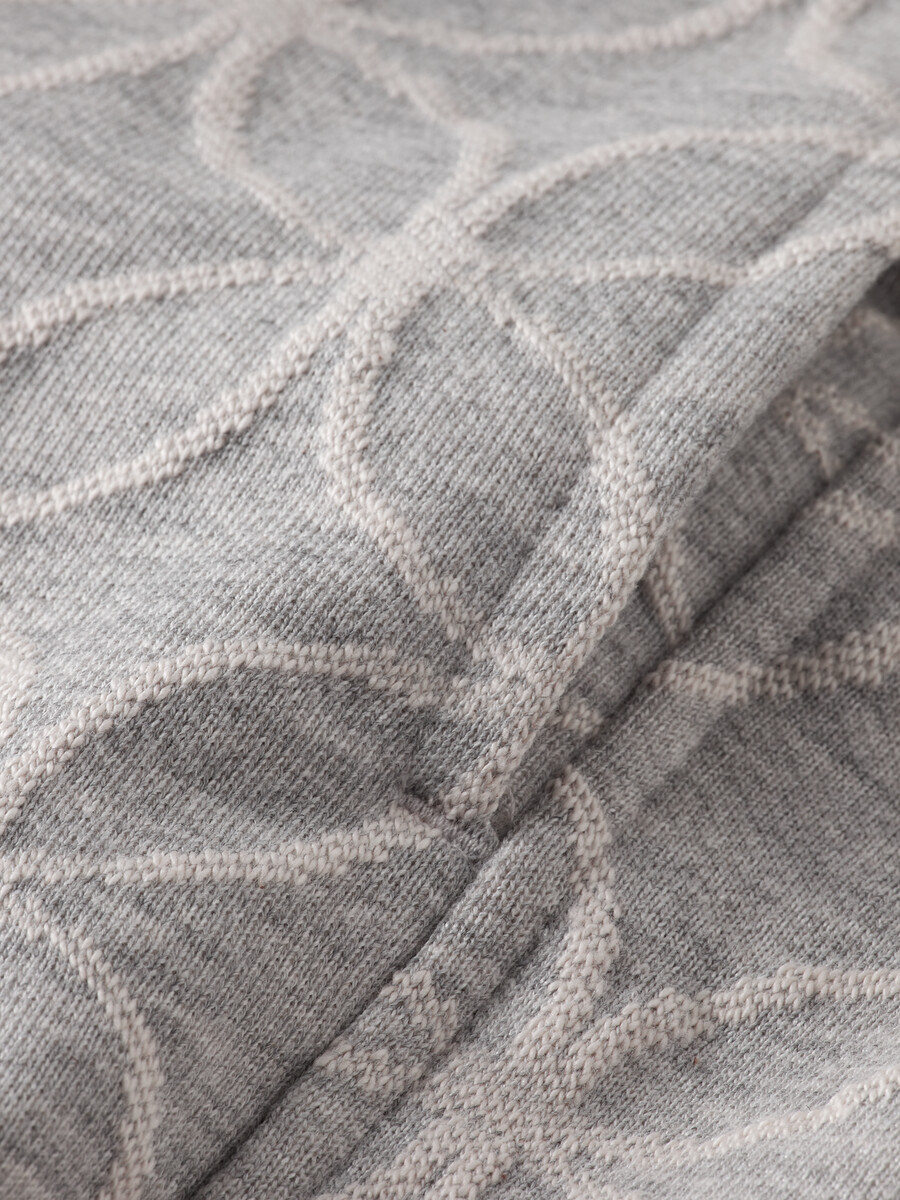 pantalón deportivo recto y relajado de felpa jacquard