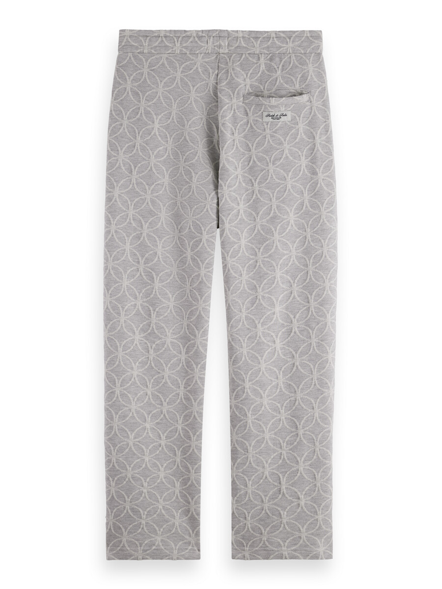 pantalón deportivo recto y relajado de felpa jacquard