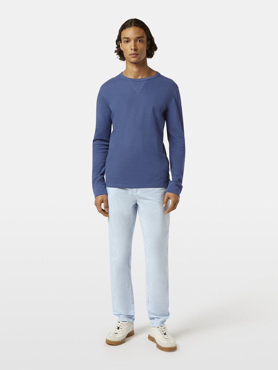 pantalón deportivo warren de sarga de algodón y lino