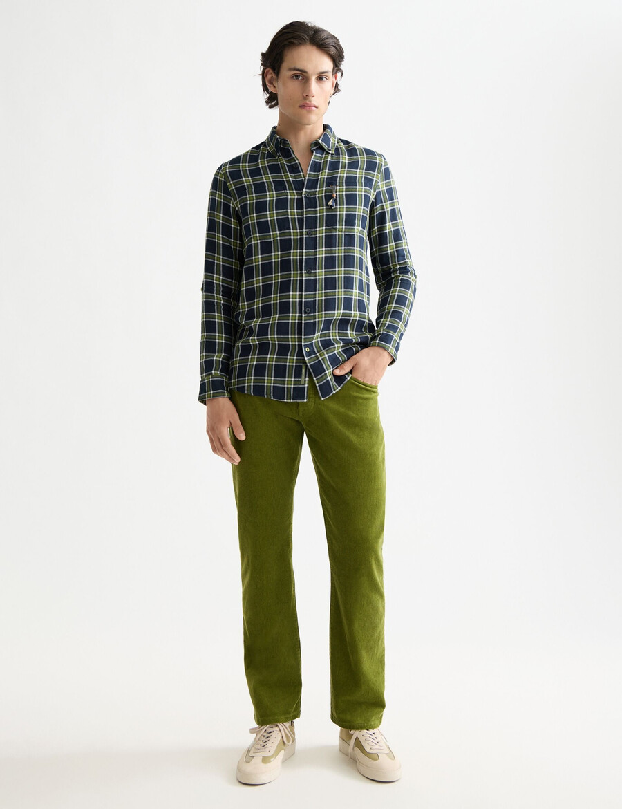 vaqueros rectos zee en pana de colores