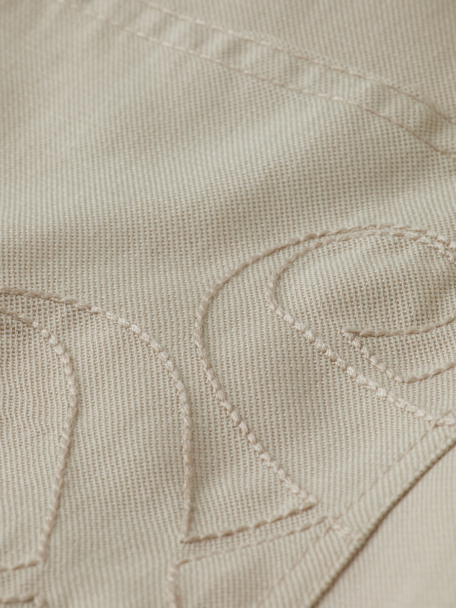 lotus - pantalones de sarga con tiro alto y pierna ancha