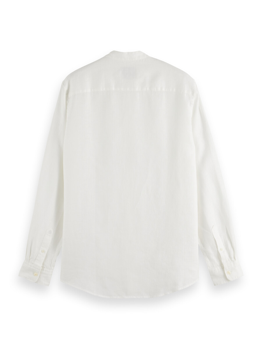 essentials — camisa de lino con cuello alto