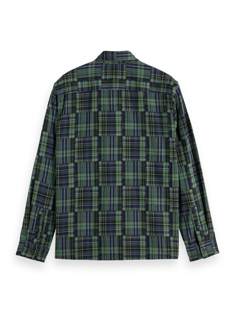 camisa de patchwork de corte relajado