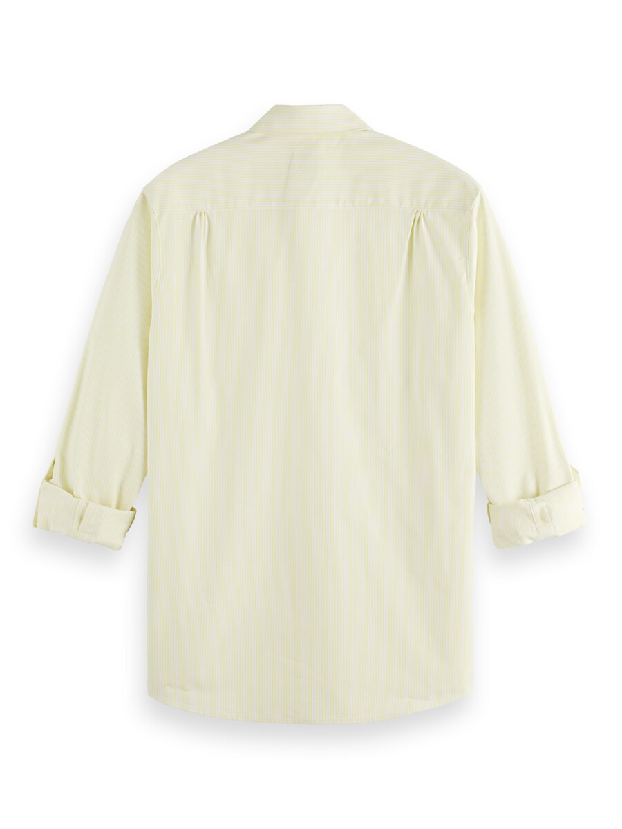 camisa oxford de rayas de corte regular