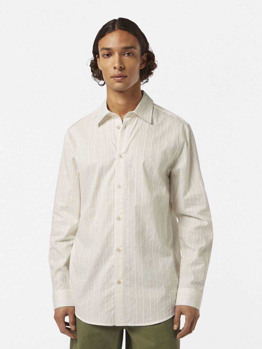 camisa dobby de corte regular