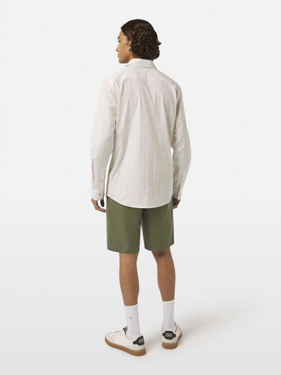 camisa dobby de corte regular