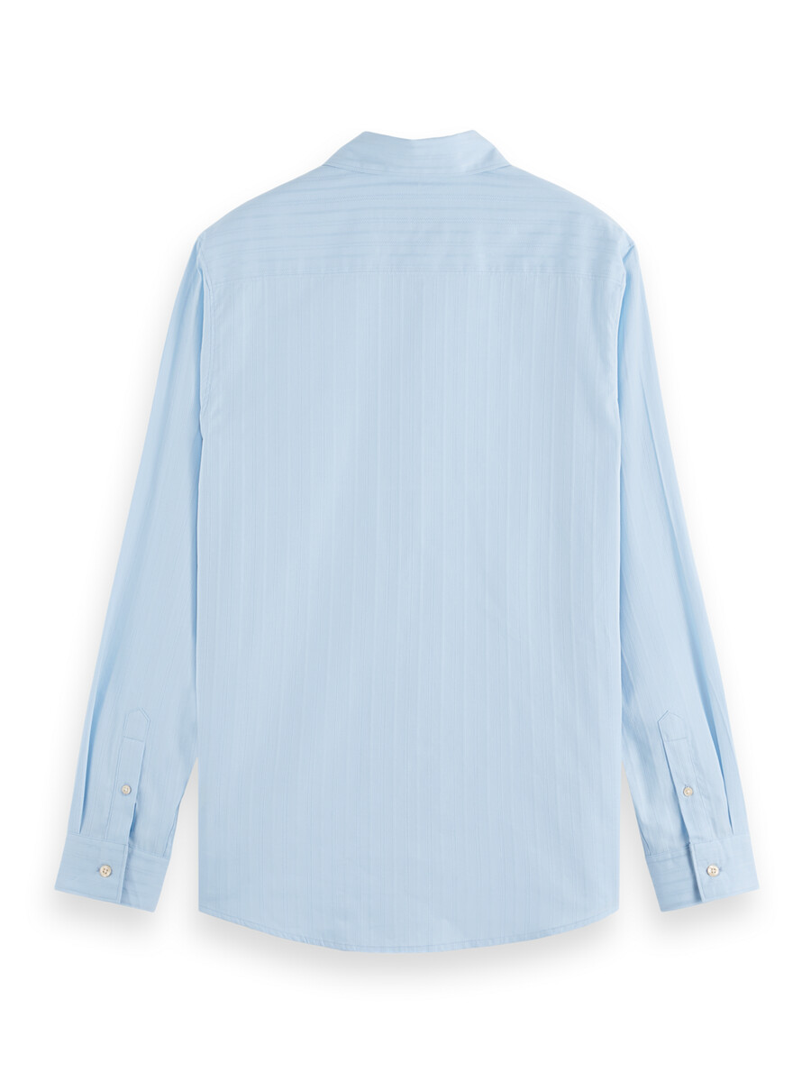 camisa dobby de corte regular