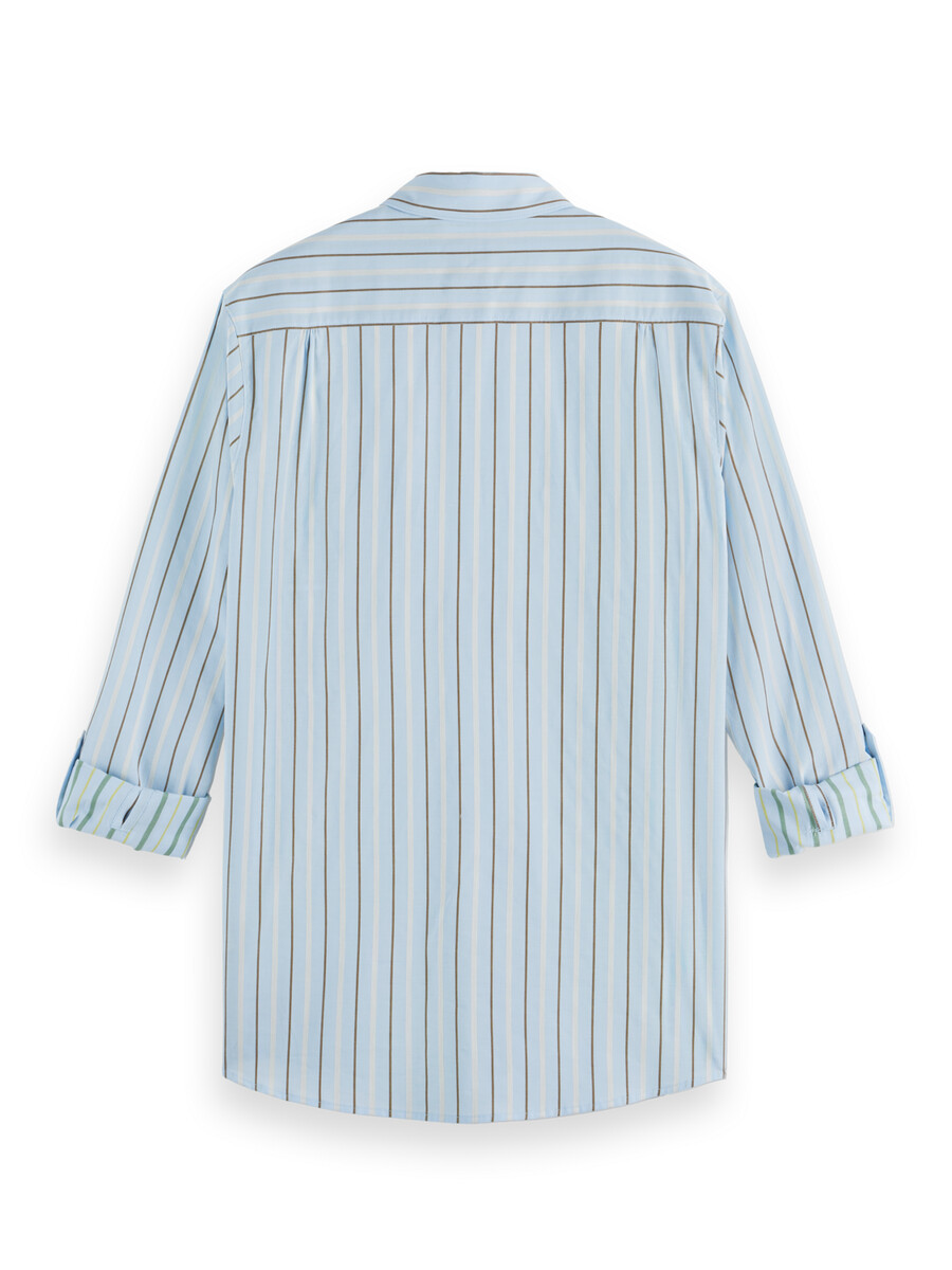 camisa de rayas dobby de corte regular