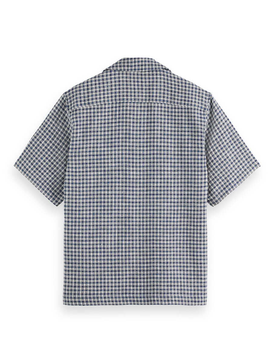 camisa de manga corta de corte relajado de jacquard