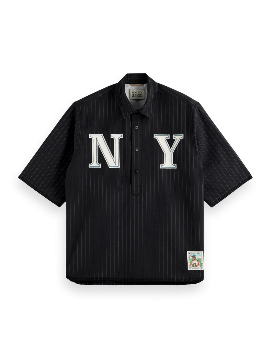 camisa de béisbol a medida con raya diplomática