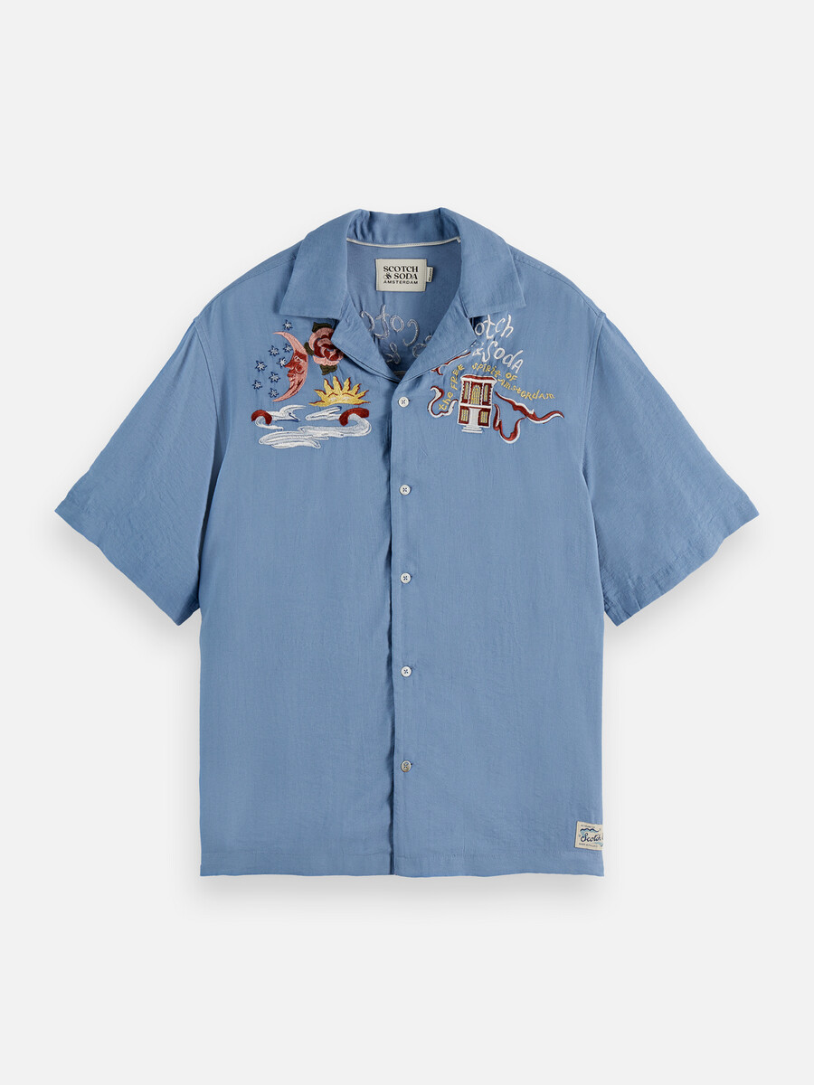 camisa de manga corta holgada del 40.º aniversario
