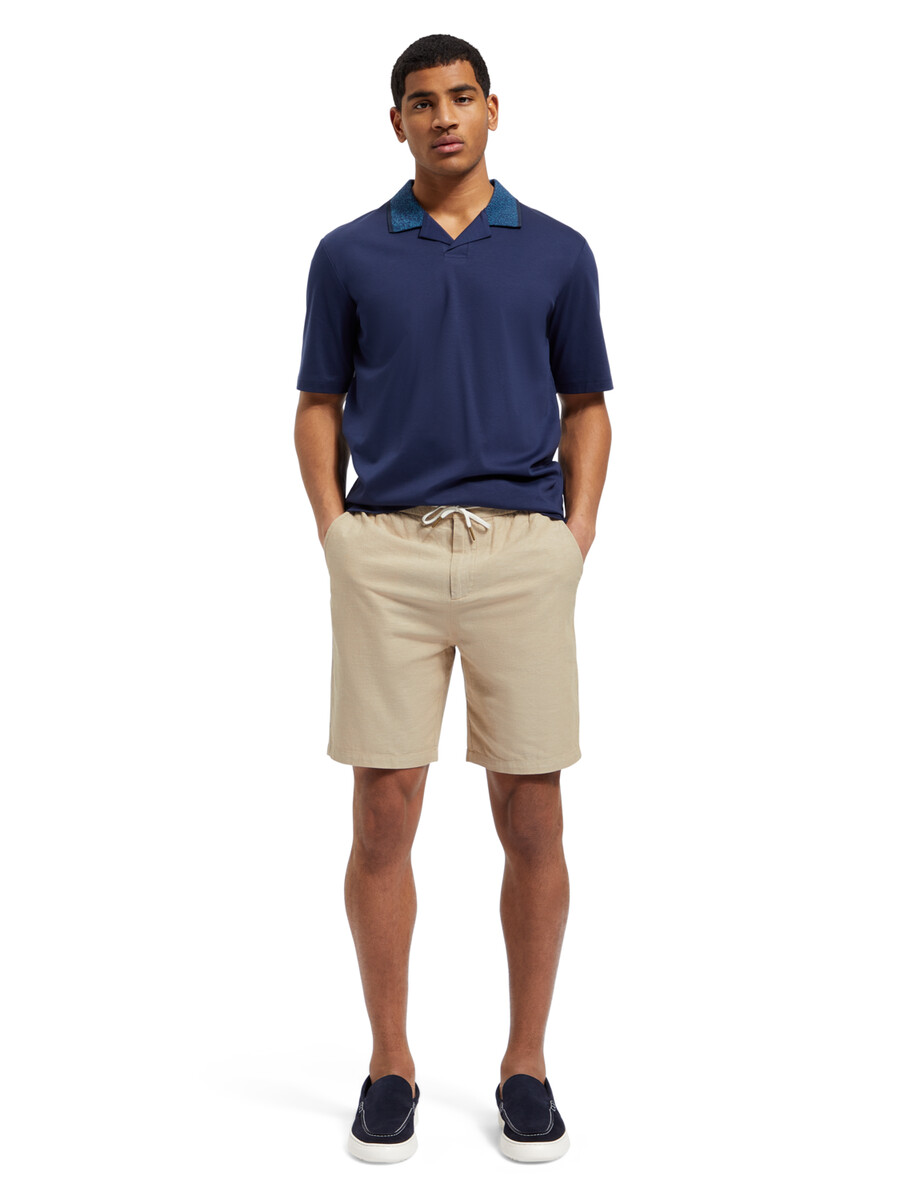 bermudas de sarga de algodón y lino favoritas