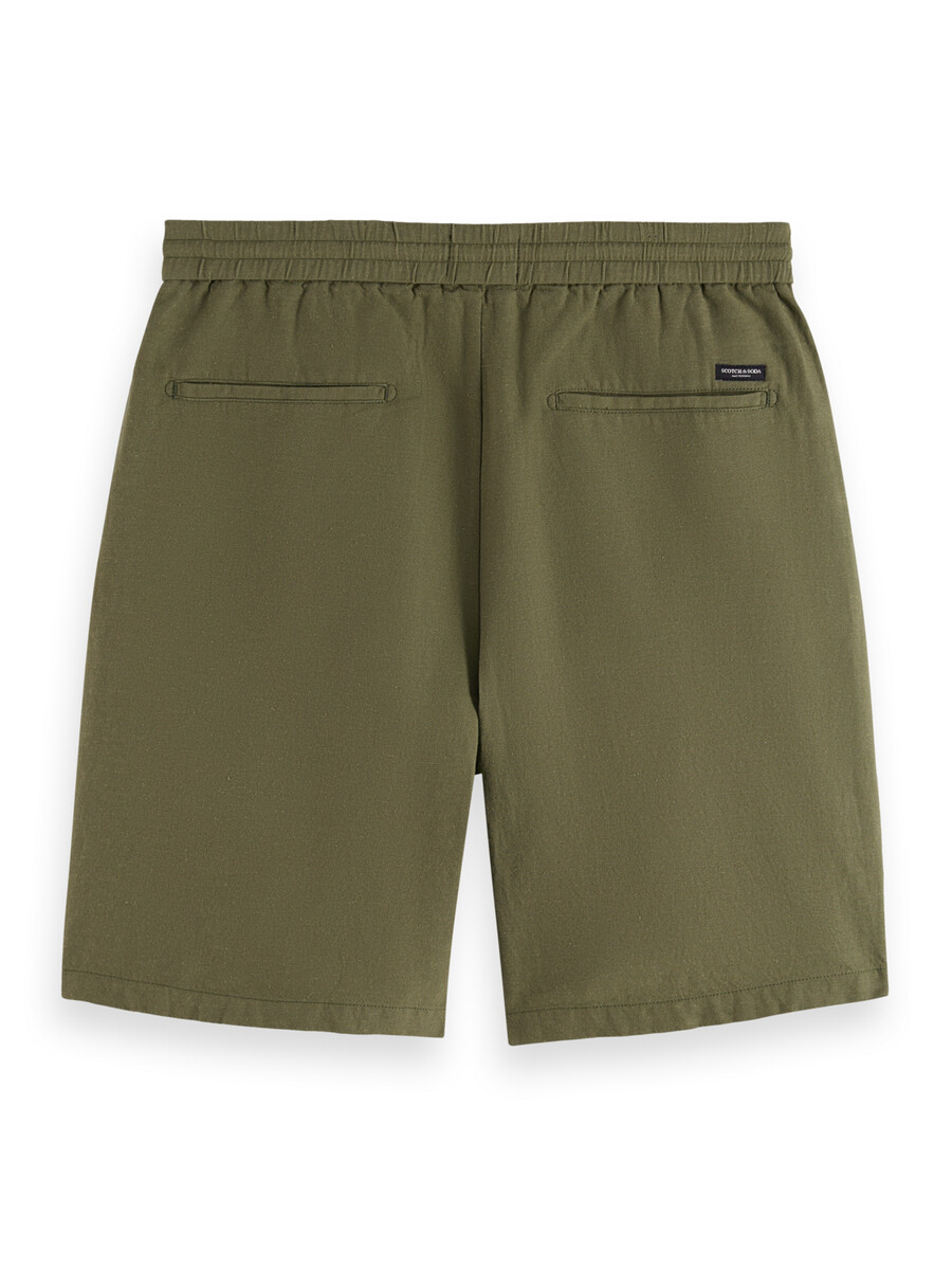 bermudas de corte relajado de algodón y lino fave