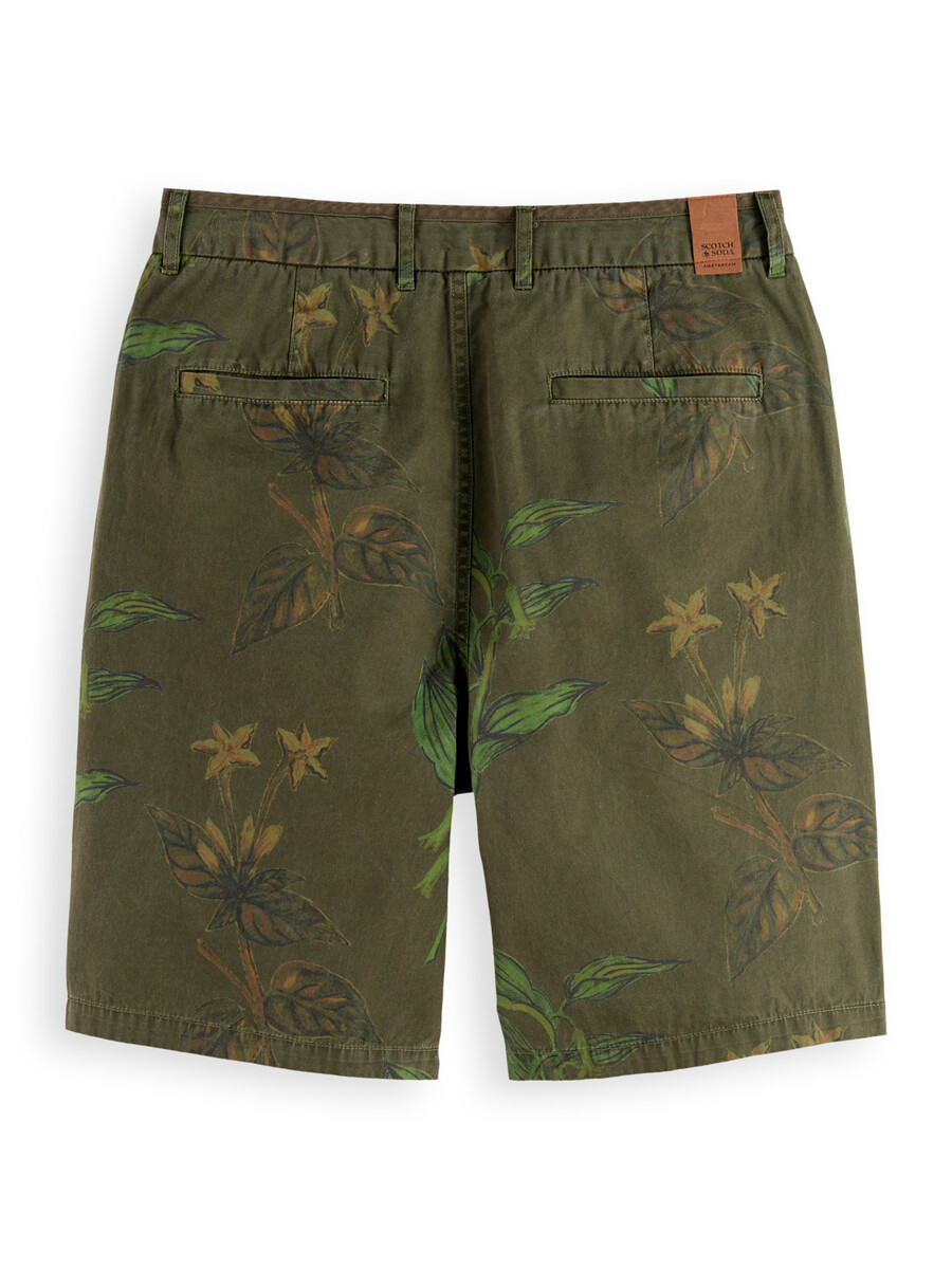 pantalón corto holgado de algodón estampado