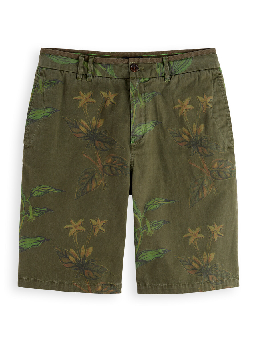 pantalón corto holgado de algodón estampado