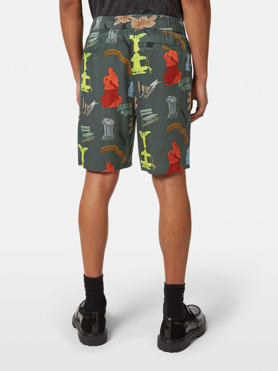 bermudas de corte relajado con estampado de fave park