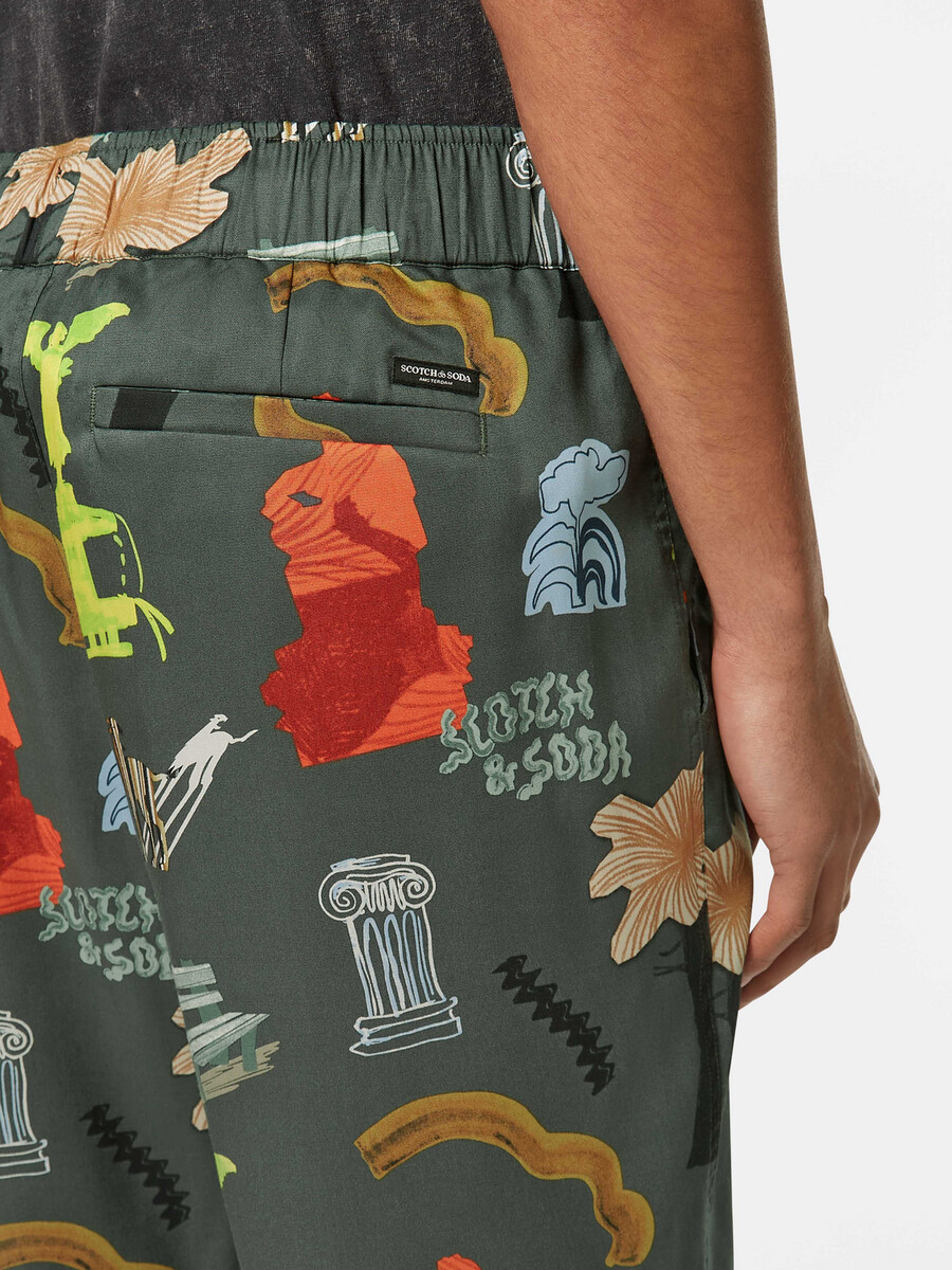 bermudas de corte relajado con estampado de fave park