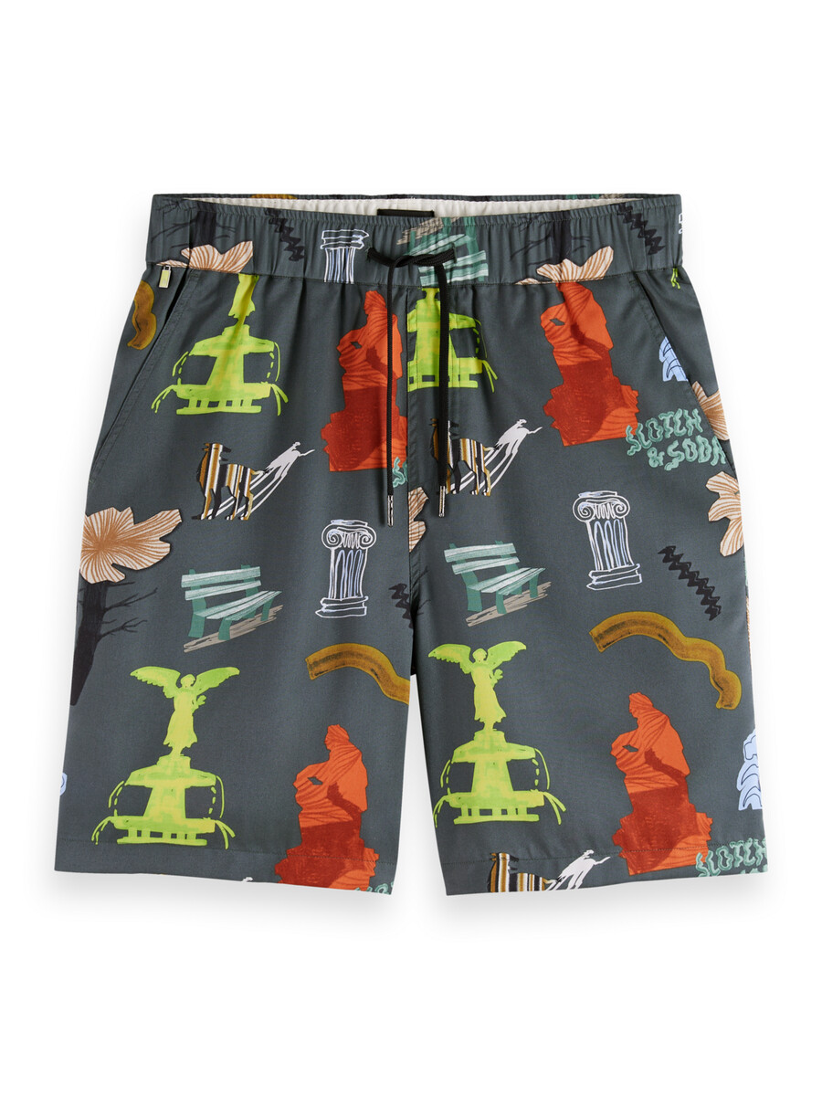 bermudas de corte relajado con estampado de fave park
