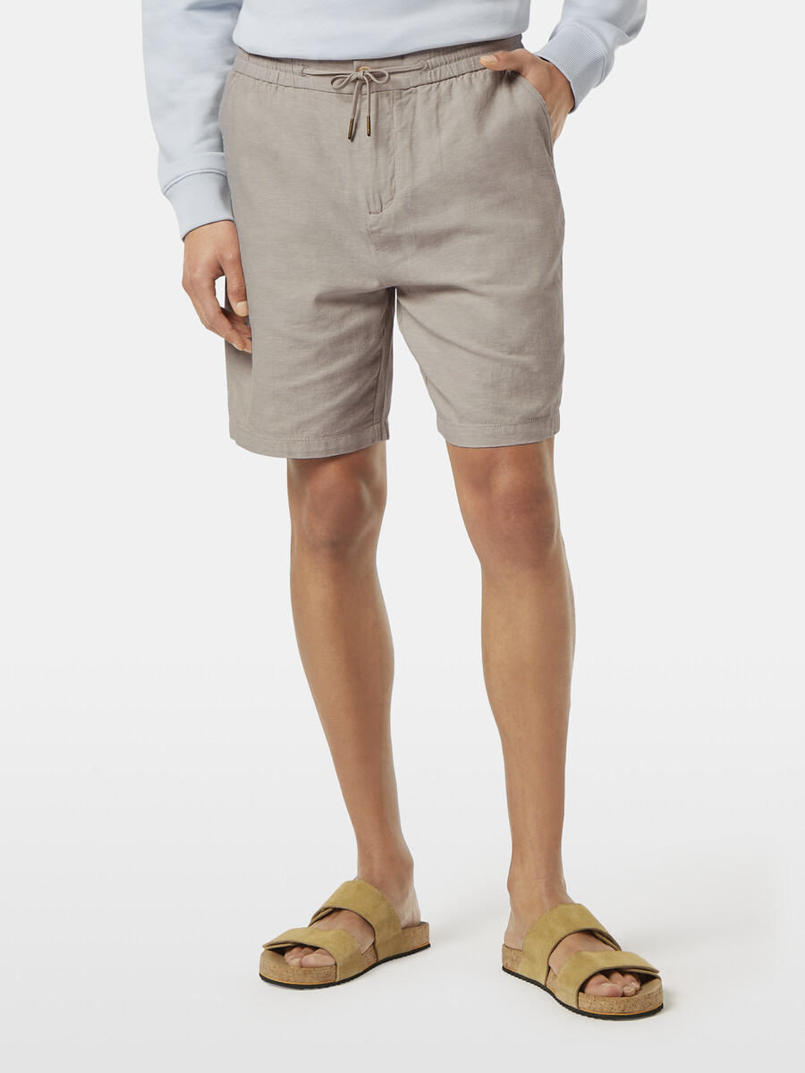 bermudas de sarga de algodón y lino favoritas