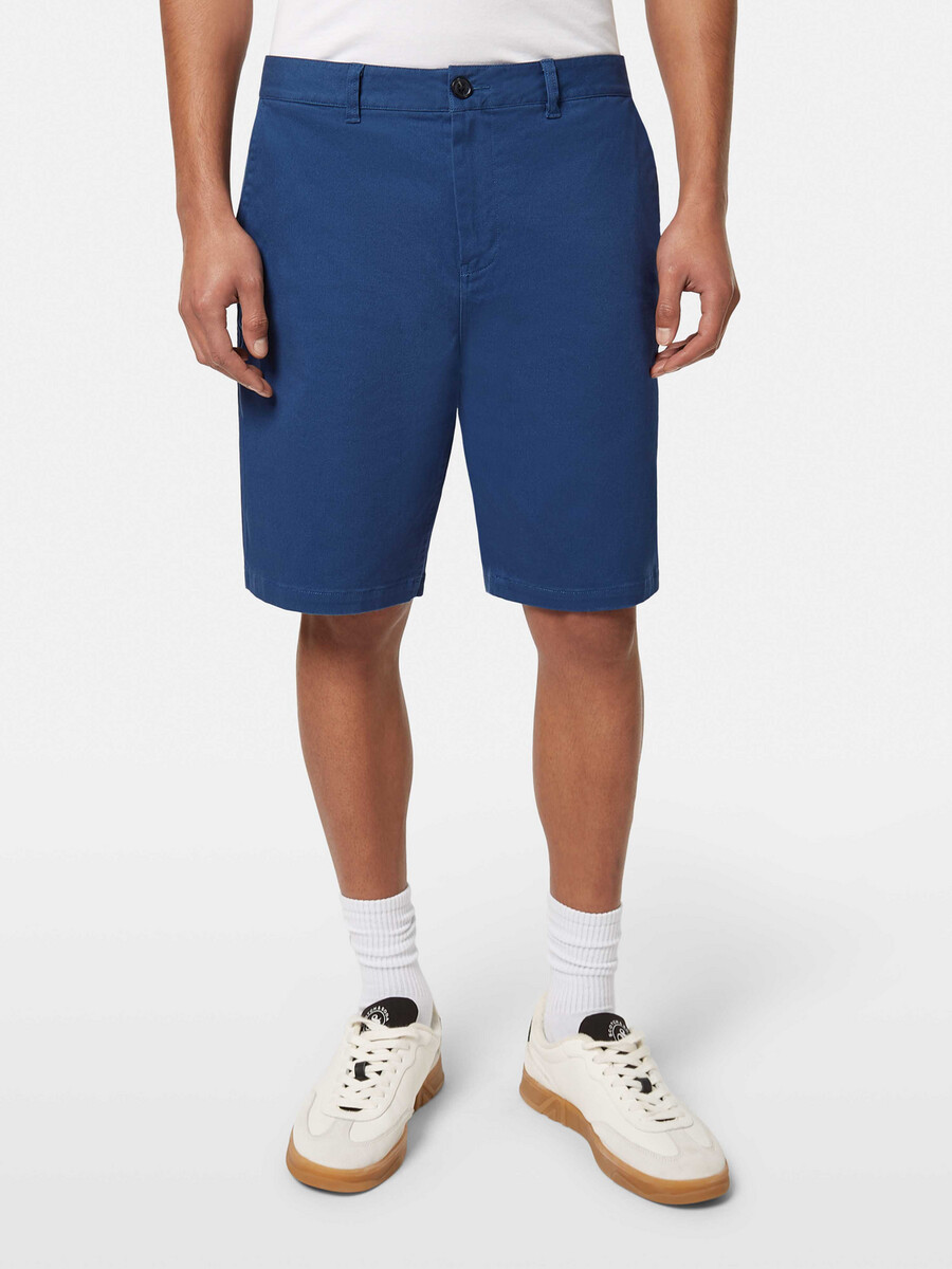 pantalones cortos chinos de sarga de mezcla de algodón lavado stuart
