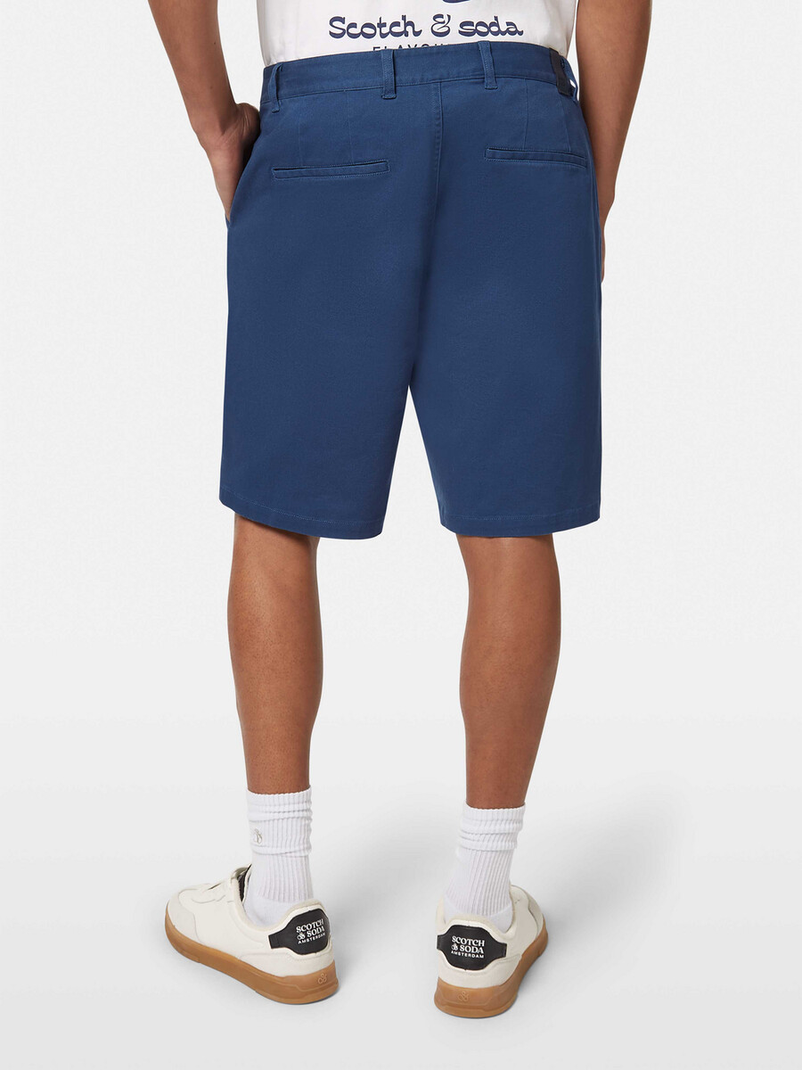 pantalones cortos chinos de sarga de mezcla de algodón lavado stuart