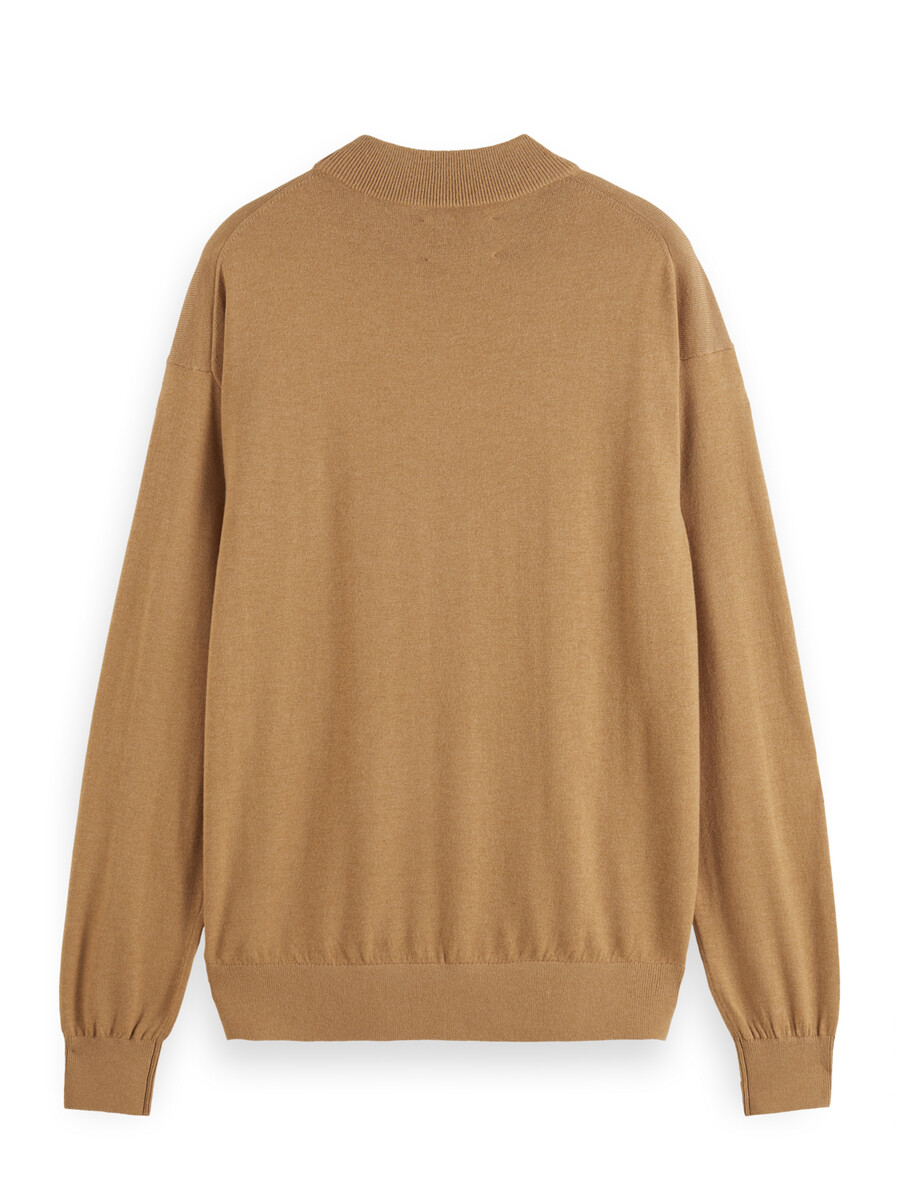 essentials — jersey de cuello alto con hombros caídos