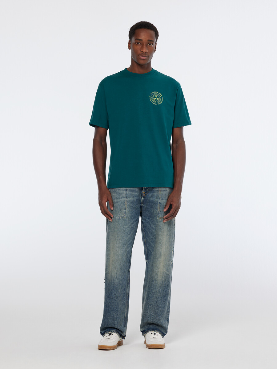 camiseta holgada con ilustraciones del club de tenis